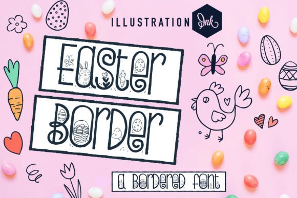 Easter Border: The Whimsical Typeface for Handmade Shop Labels
