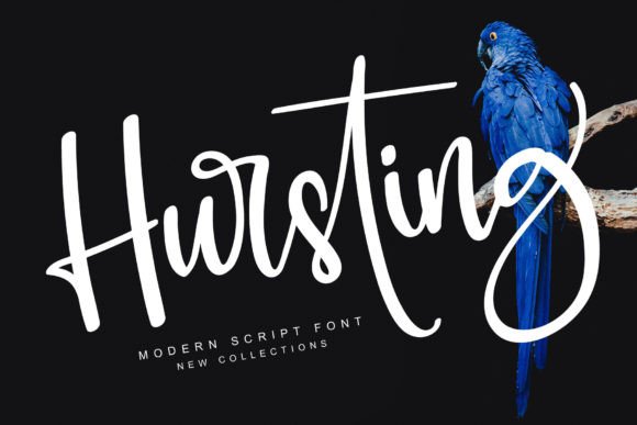 Hursting: A Modern Script Typeface for Digital Branding