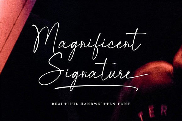 Magnificent Signature Typeface for Elegant Web Design
