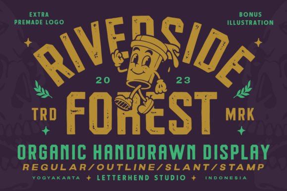 Riverside Forest: An Organic Display Typeface for Authentic Branding