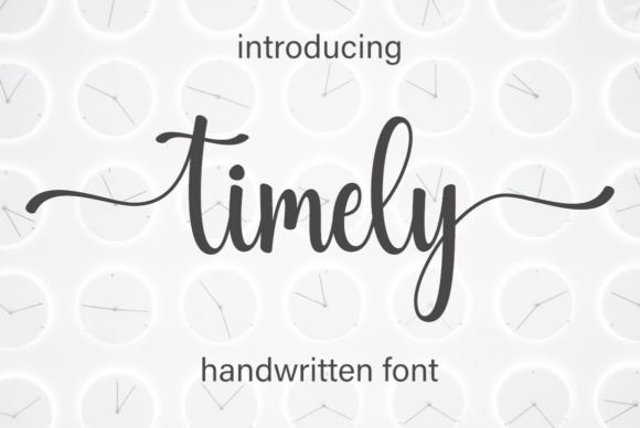 Timely: The Elegant Handwritten Typeface for Modern Web Design